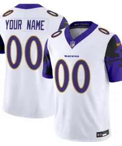 Baltimore Ravens Nike Vapor Custom Limited Stitched Jersey - Purple - Image 4
