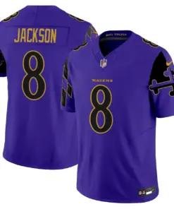 Derrick Henry Baltimore Ravens Nike Maryland Flag Vapor Limited Stitched Jersey - Purple - Image 2