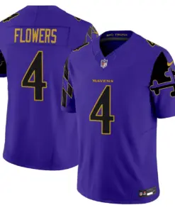 Derrick Henry Baltimore Ravens Nike Maryland Flag Vapor Limited Stitched Jersey - Purple - Image 7