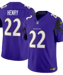Derrick Henry Baltimore Ravens Nike Maryland Flag Vapor Limited Stitched Jersey - Purple - Image 9