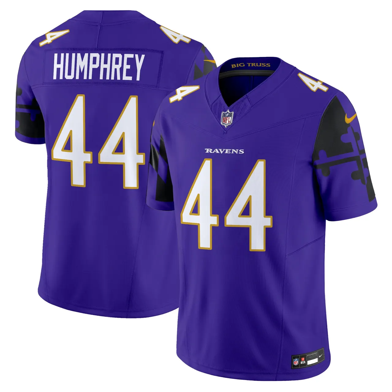Derrick Henry Baltimore Ravens Nike Maryland Flag Vapor Limited Stitched Jersey - Purple - Image 13