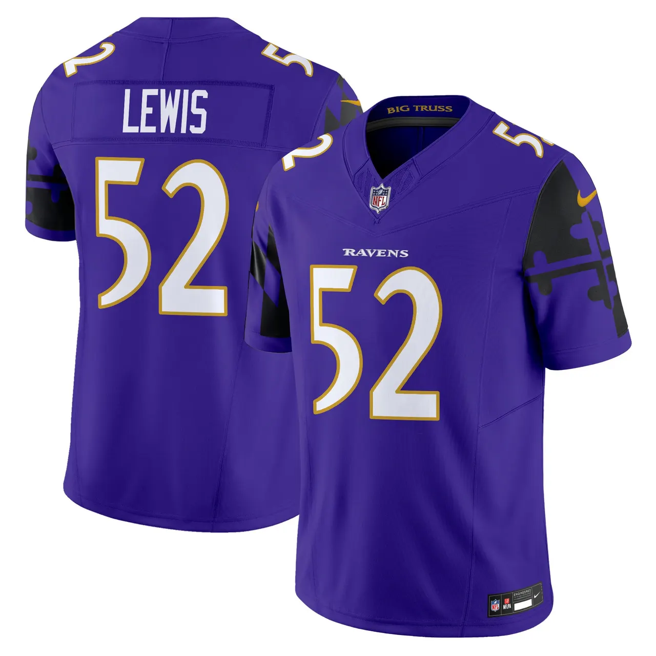 Derrick Henry Baltimore Ravens Nike Maryland Flag Vapor Limited Stitched Jersey - Purple - Image 14