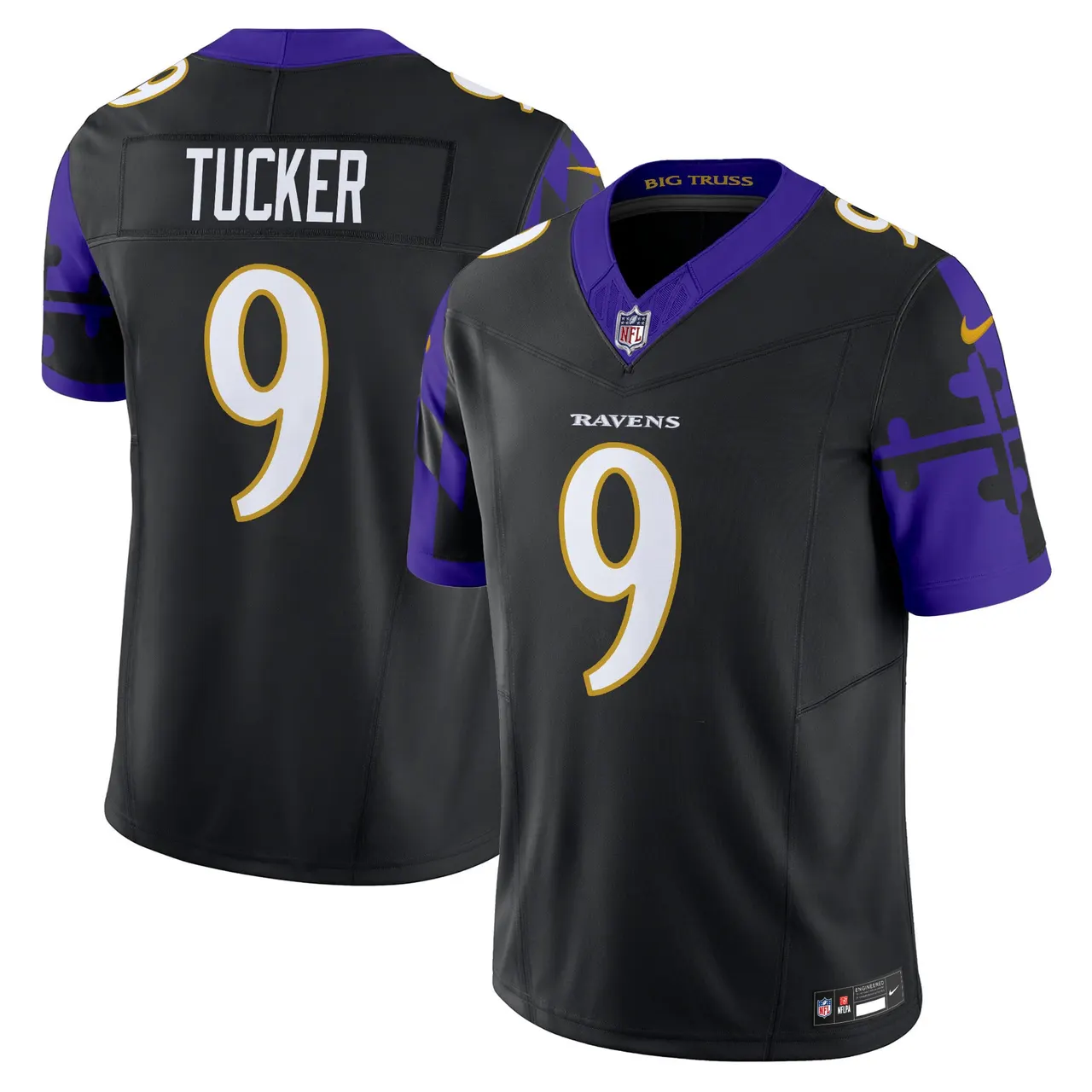 Derrick Henry Baltimore Ravens Nike Maryland Flag Vapor Limited Stitched Jersey - Purple - Image 19