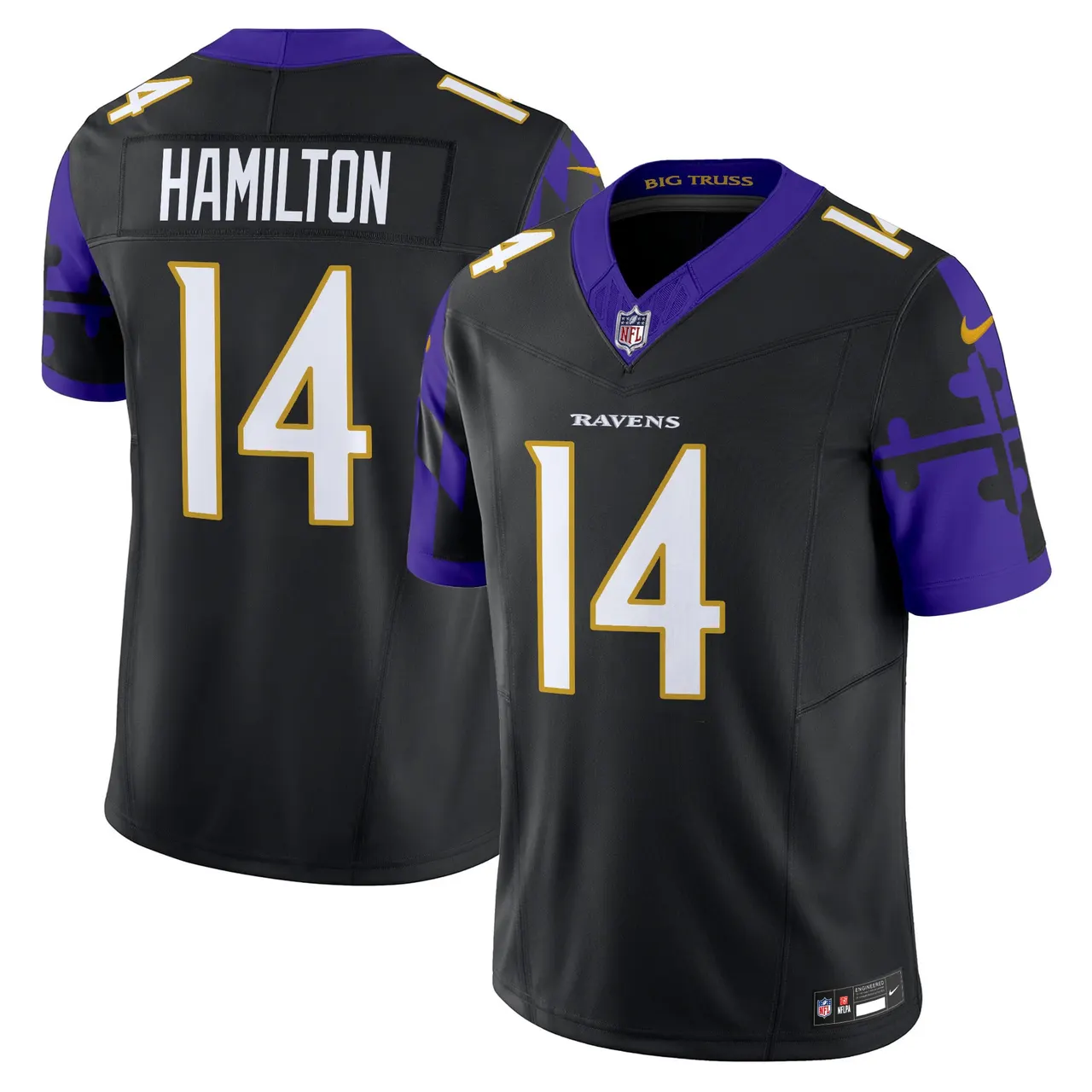Derrick Henry Baltimore Ravens Nike Maryland Flag Vapor Limited Stitched Jersey - Purple - Image 20