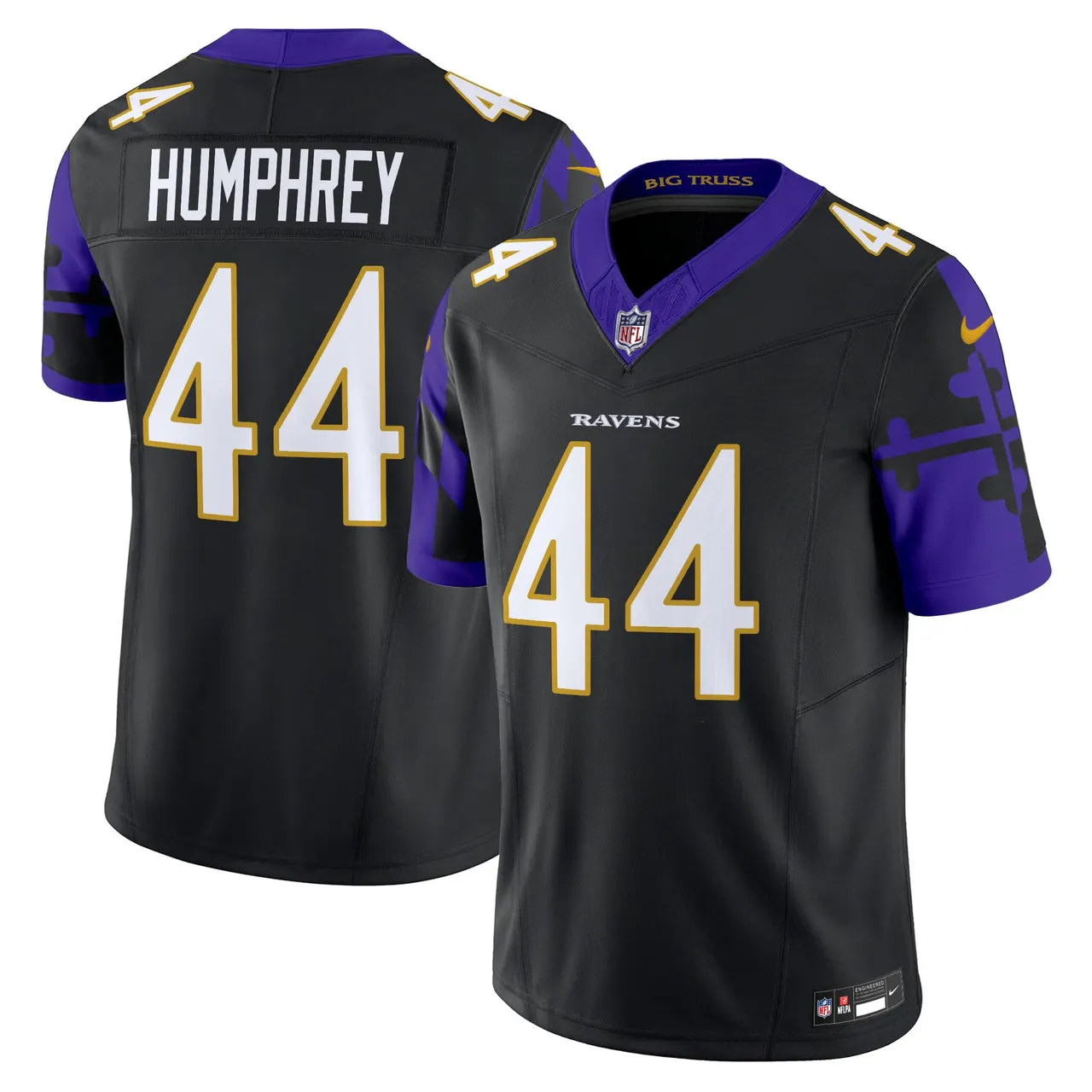 Derrick Henry Baltimore Ravens Nike Maryland Flag Vapor Limited Stitched Jersey - Purple - Image 21