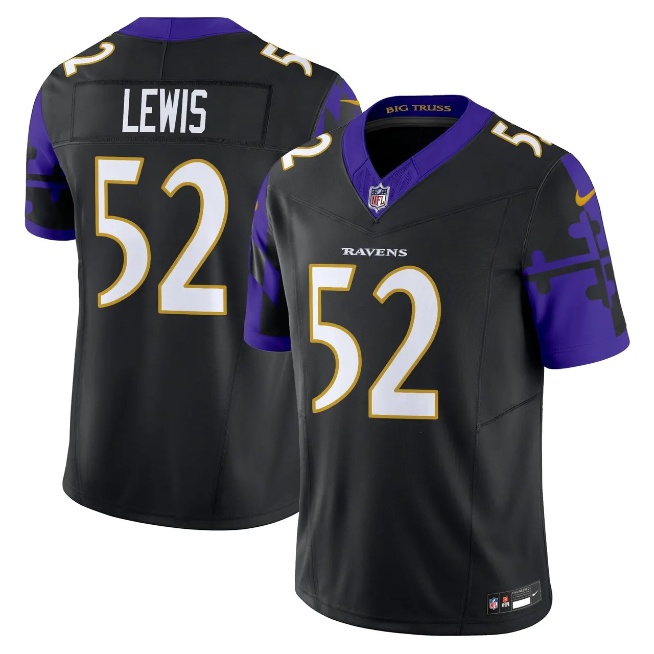 Derrick Henry Baltimore Ravens Nike Maryland Flag Vapor Limited Stitched Jersey - Purple - Image 22