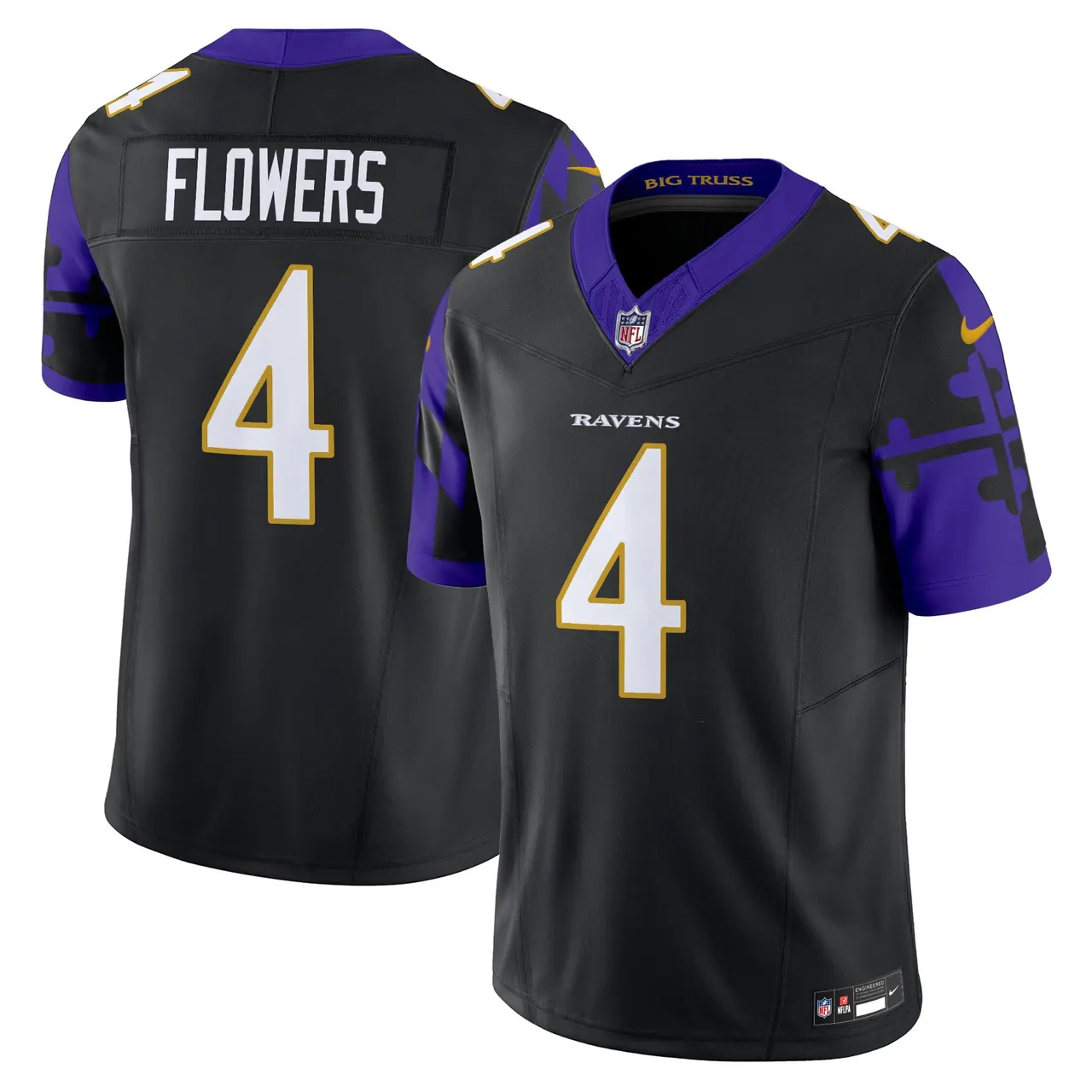 Derrick Henry Baltimore Ravens Nike Maryland Flag Vapor Limited Stitched Jersey - Purple - Image 23