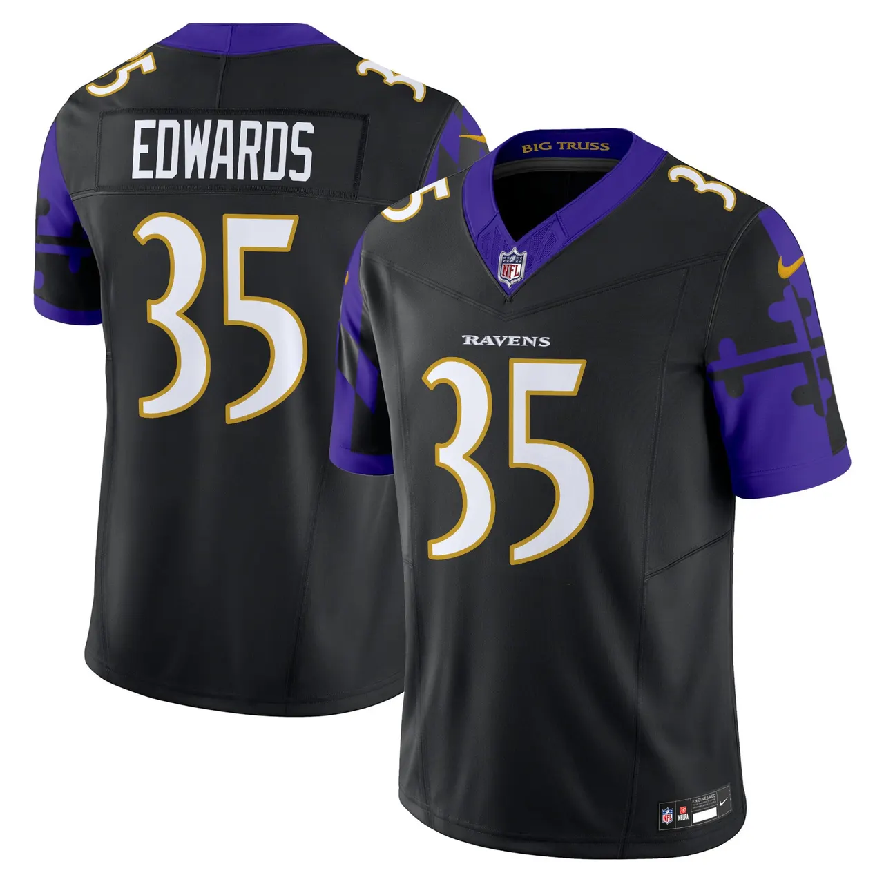 Derrick Henry Baltimore Ravens Nike Maryland Flag Vapor Limited Stitched Jersey - Purple - Image 24