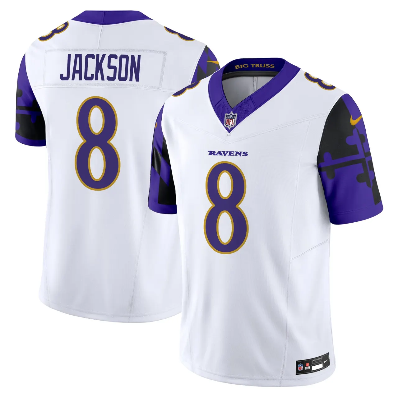 Derrick Henry Baltimore Ravens Nike Maryland Flag Vapor Limited Stitched Jersey - Purple - Image 26