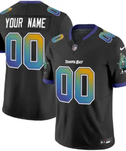 Alternative view of Tampa Bay Buccaneers Nike Tampa City Vapor Custom Limited Stitched Jersey - Black