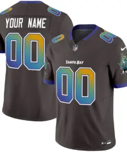 Tampa Bay Buccaneers Nike Tampa City Vapor Custom Limited Stitched Jersey - Black - Image 4
