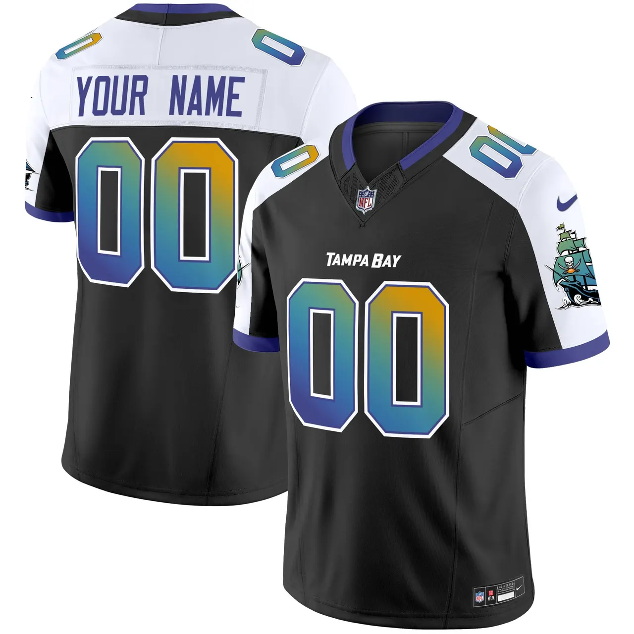 Tampa Bay Buccaneers Nike Tampa City Vapor Custom Limited Stitched Jersey - Black