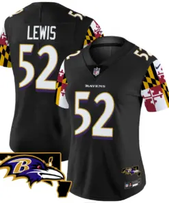 Derrick Henry Baltimore Ravens Nike Women's Maryland Flag Vapor Limited Stitched Jersey - Purple - Image 22