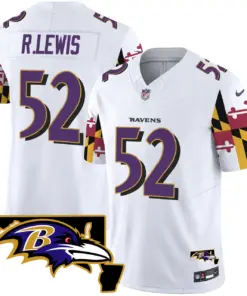 Derrick Henry Baltimore Ravens Nike Maryland Flag Vapor Limited Stitched Jersey V2 - Purple - Image 14
