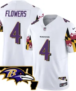 Derrick Henry Baltimore Ravens Nike Maryland Flag Vapor Limited Stitched Jersey V2 - Purple - Image 15