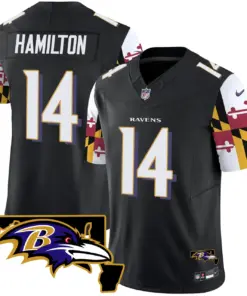 Derrick Henry Baltimore Ravens Nike Maryland Flag Vapor Limited Stitched Jersey V2 - Purple - Image 20