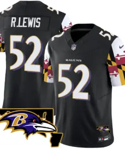 Derrick Henry Baltimore Ravens Nike Maryland Flag Vapor Limited Stitched Jersey V2 - Purple - Image 22