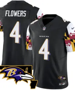Derrick Henry Baltimore Ravens Nike Maryland Flag Vapor Limited Stitched Jersey V2 - Purple - Image 23
