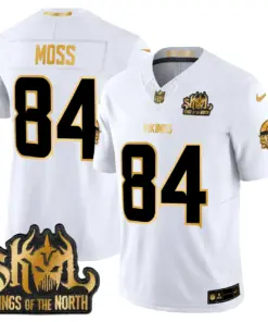 Justin Jefferson Minnesota Vikings Nike 2024 Winter Warrior Skol Patch Gold Vapor Limited Stitched Jersey - White - Image 8