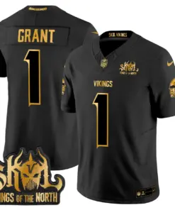 Justin Jefferson Minnesota Vikings Nike 2024 Winter Warrior Skol Patch Gold Vapor Limited Stitched Jersey - White - Image 13