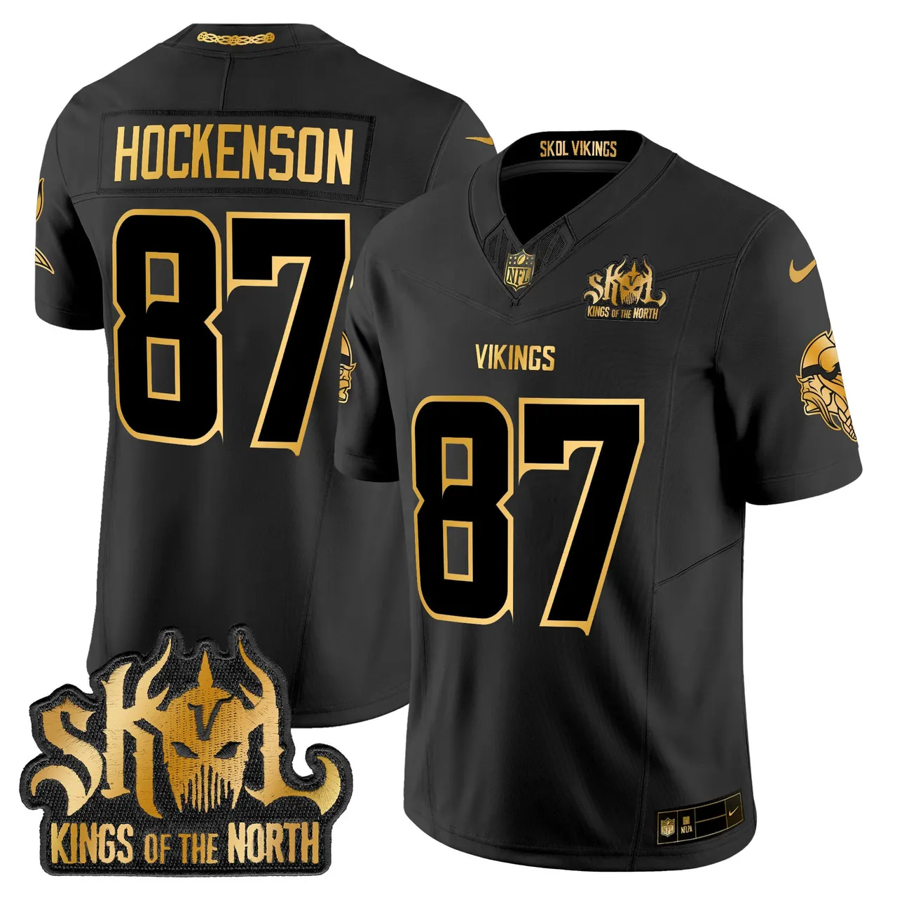 Justin Jefferson Minnesota Vikings Nike 2024 Winter Warrior Skol Patch Gold Vapor Limited Stitched Jersey - White - Image 15