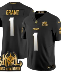 Justin Jefferson Minnesota Vikings Nike 2024 Winter Warrior Skol Patch Gold Vapor Limited Stitched Jersey - White - Image 21