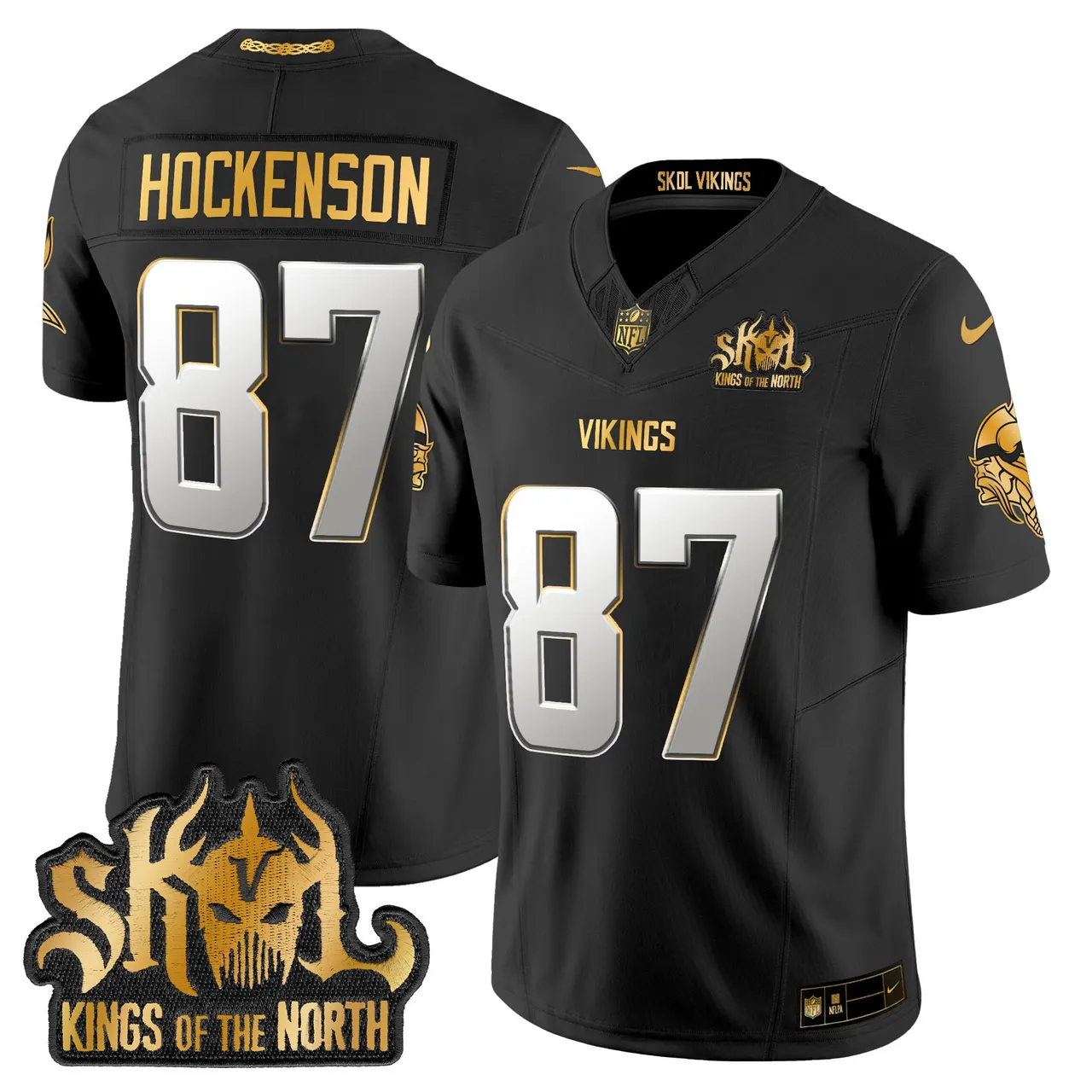Justin Jefferson Minnesota Vikings Nike 2024 Winter Warrior Skol Patch Gold Vapor Limited Stitched Jersey - White - Image 23
