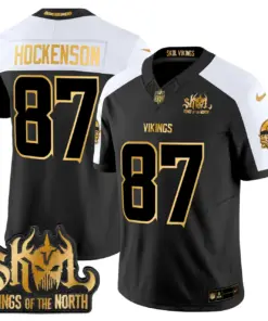 Justin Jefferson Minnesota Vikings Nike 2024 Winter Warrior Skol Patch Gold Vapor Limited Stitched Jersey - White - Image 31