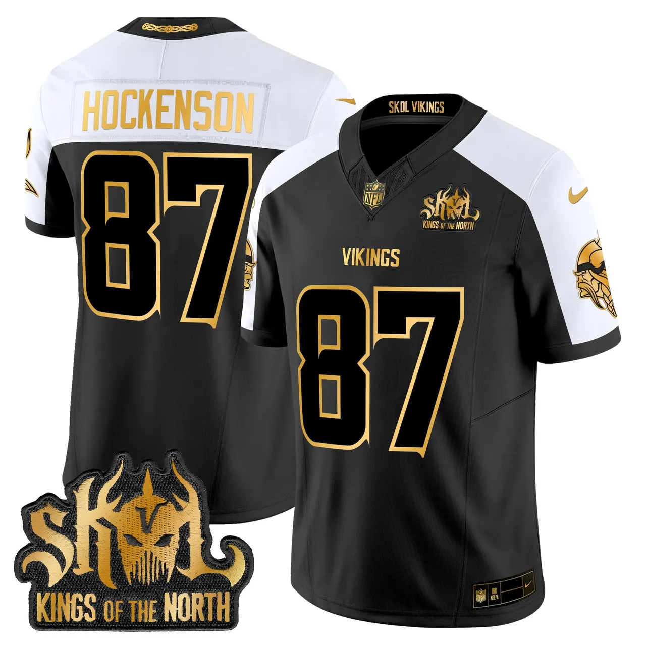 Justin Jefferson Minnesota Vikings Nike 2024 Winter Warrior Skol Patch Gold Vapor Limited Stitched Jersey - White - Image 31