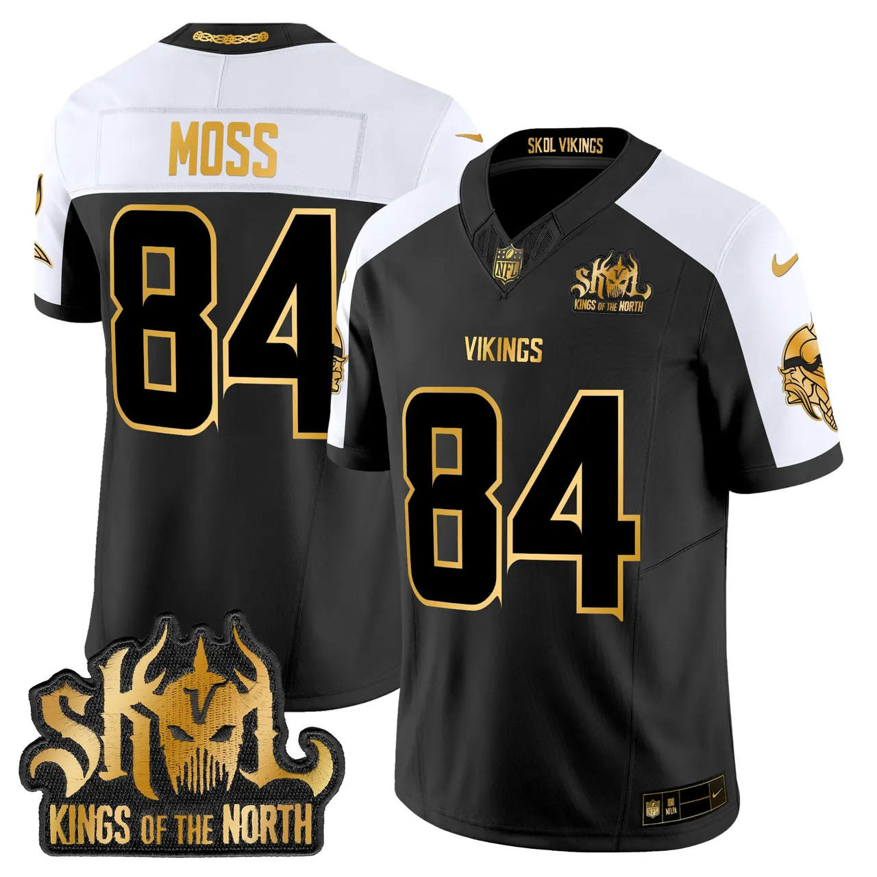 Justin Jefferson Minnesota Vikings Nike 2024 Winter Warrior Skol Patch Gold Vapor Limited Stitched Jersey - White - Image 32