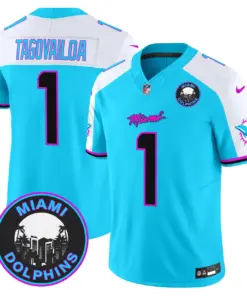Tua Tagovailoa Miami Dolphins Nike Vice Vapor Limited Stitched Jersey V3 - Black - Image 9
