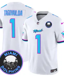 Tua Tagovailoa Miami Dolphins Nike Vice Vapor Limited Stitched Jersey V3 - Black - Image 25