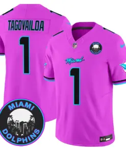 Tua Tagovailoa Miami Dolphins Nike Vice Vapor Limited Stitched Jersey V3 - Black - Image 41