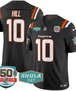 Tua Tagovailoa Miami Dolphins Nike 50th & Don Shula 347 Memorial Patch Vapor Limited Stitched Jersey - Aqua - Image 19