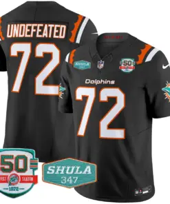 Tua Tagovailoa Miami Dolphins Nike 50th & Don Shula 347 Memorial Patch Vapor Limited Stitched Jersey - Aqua - Image 24