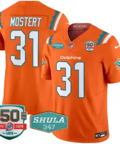 Tua Tagovailoa Miami Dolphins Nike 50th & Don Shula 347 Memorial Patch Vapor Limited Stitched Jersey - Aqua - Image 28
