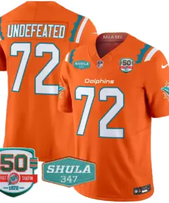 Tua Tagovailoa Miami Dolphins Nike 50th & Don Shula 347 Memorial Patch Vapor Limited Stitched Jersey - Aqua - Image 32