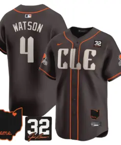 Alternative view of Nick Chubb Cleveland Browns Nike Home Patch Jim Vapor Premier Limited Stitched Jersey - Anthracite