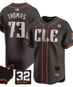 Nick Chubb Cleveland Browns Nike Home Patch Jim Vapor Premier Limited Stitched Jersey - Anthracite - Image 3
