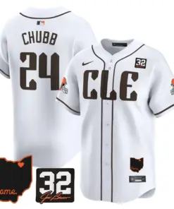 Nick Chubb Cleveland Browns Nike Home Patch Jim Vapor Premier Limited Stitched Jersey - Anthracite - Image 9