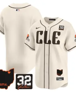 Nick Chubb Cleveland Browns Nike Home Patch Jim Vapor Premier Limited Stitched Jersey - Anthracite - Image 32