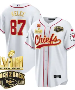 Kansas City Chiefs Nike Super Bowl LVIII Back 2 Back Gold Patch Stitched Jersey - Red - Image 9
