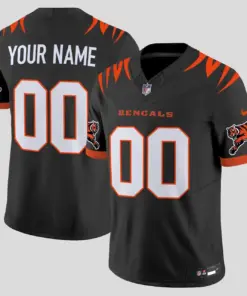 Cincinnati Bengals Nike Custom Stitched Jersey - Anthracite