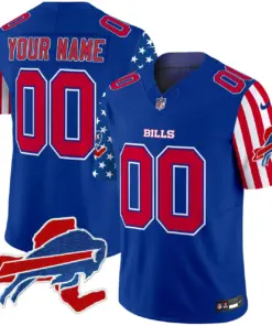 American Style Buffalo Bills Nike Vapor Custom Limited Stitched Jersey - White - Image 3