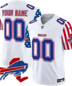 American Style Buffalo Bills Nike Vapor Custom Limited Stitched Jersey - White