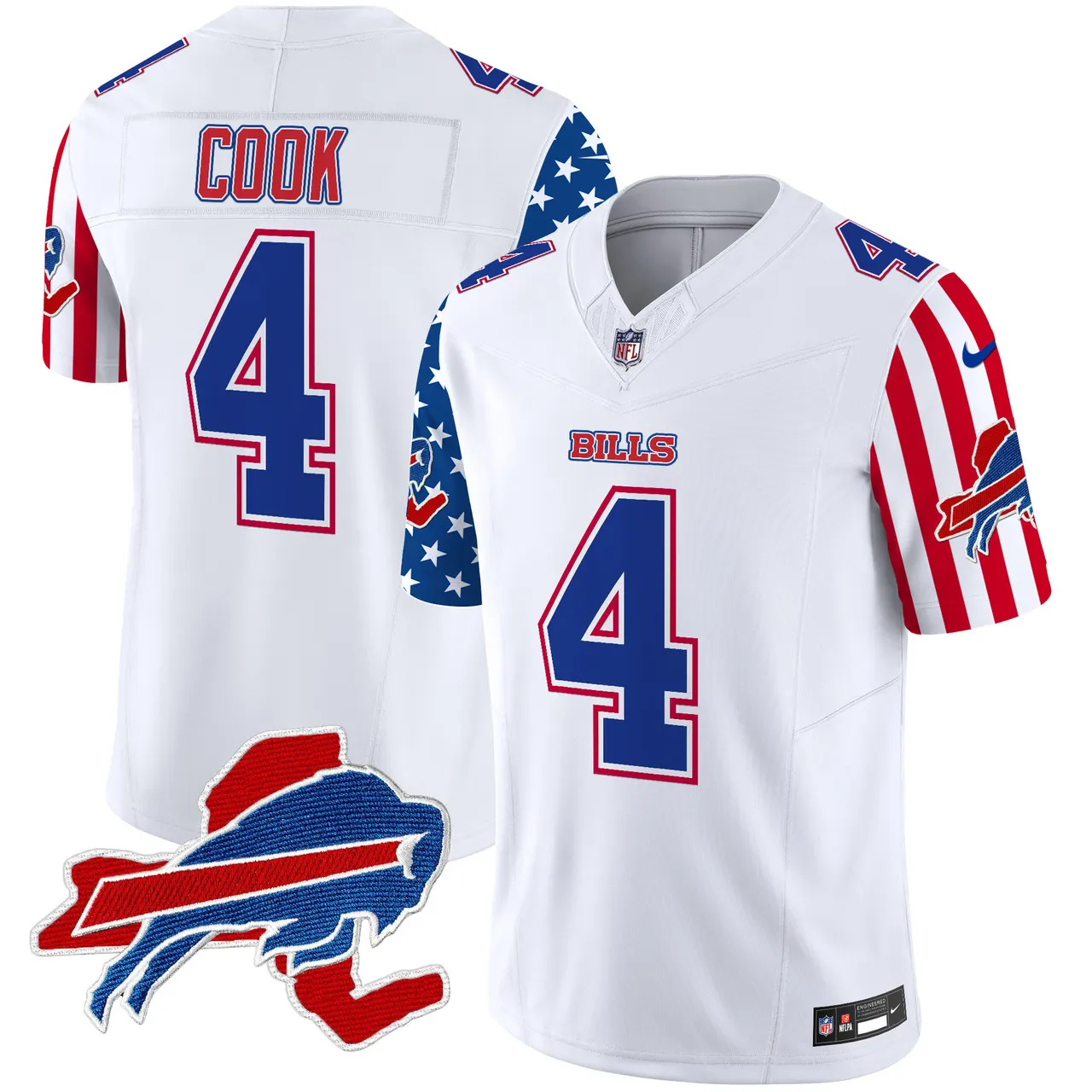 Buffalo Bills Nike American Style Vapor Limited Stitched Jersey - White - Image 2