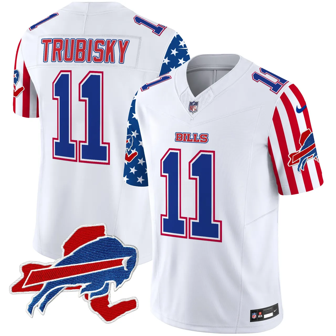 Buffalo Bills Nike American Style Vapor Limited Stitched Jersey - White - Image 3