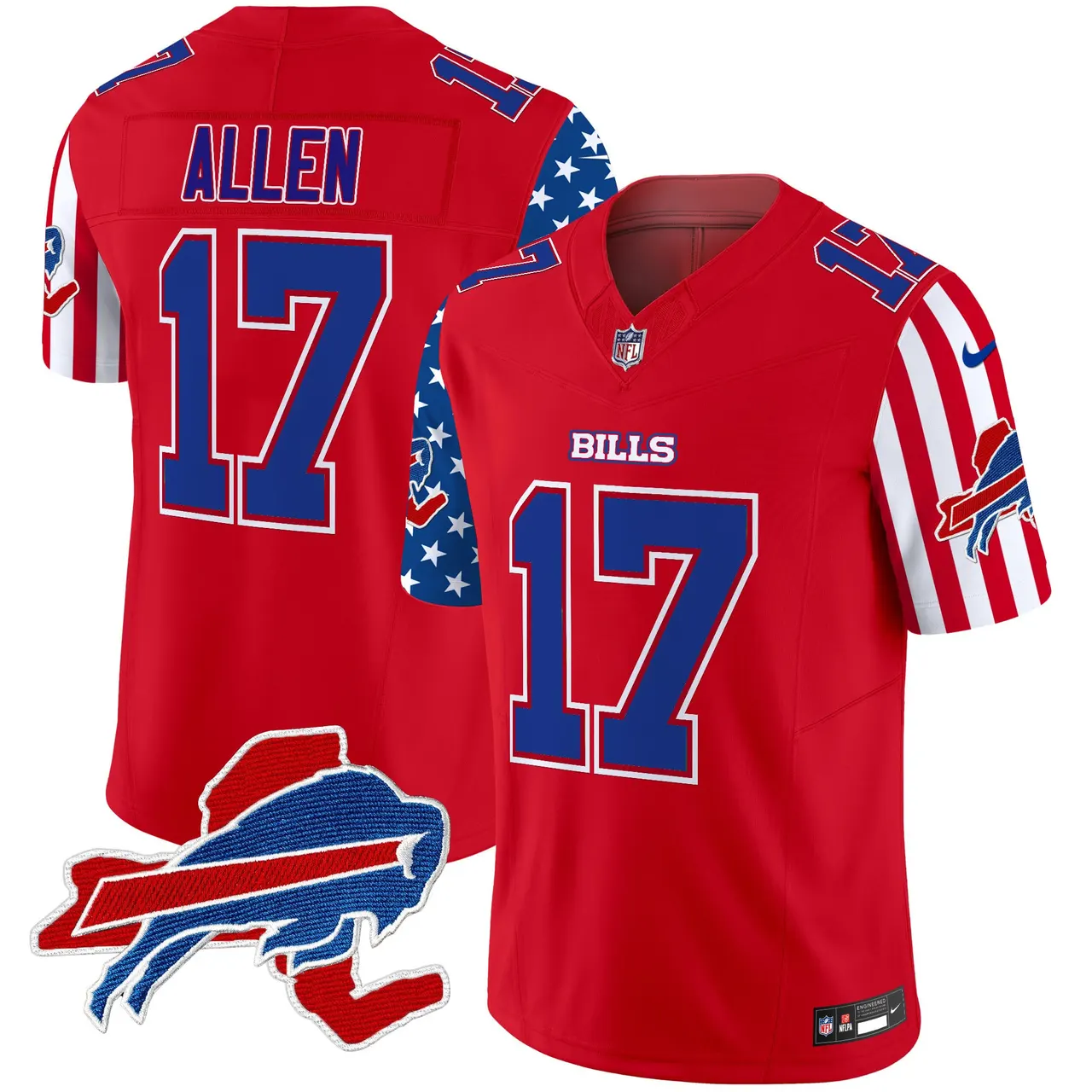 Buffalo Bills Nike American Style Vapor Limited Stitched Jersey - White - Image 8