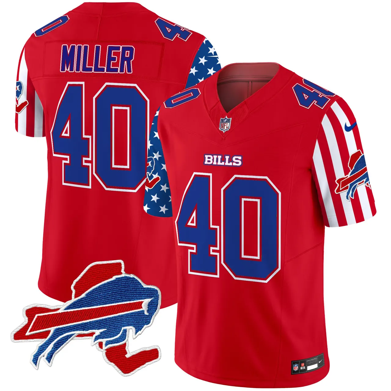 Buffalo Bills Nike American Style Vapor Limited Stitched Jersey - White - Image 11