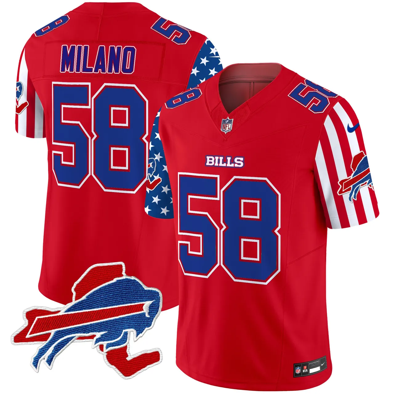 Buffalo Bills Nike American Style Vapor Limited Stitched Jersey - White - Image 12